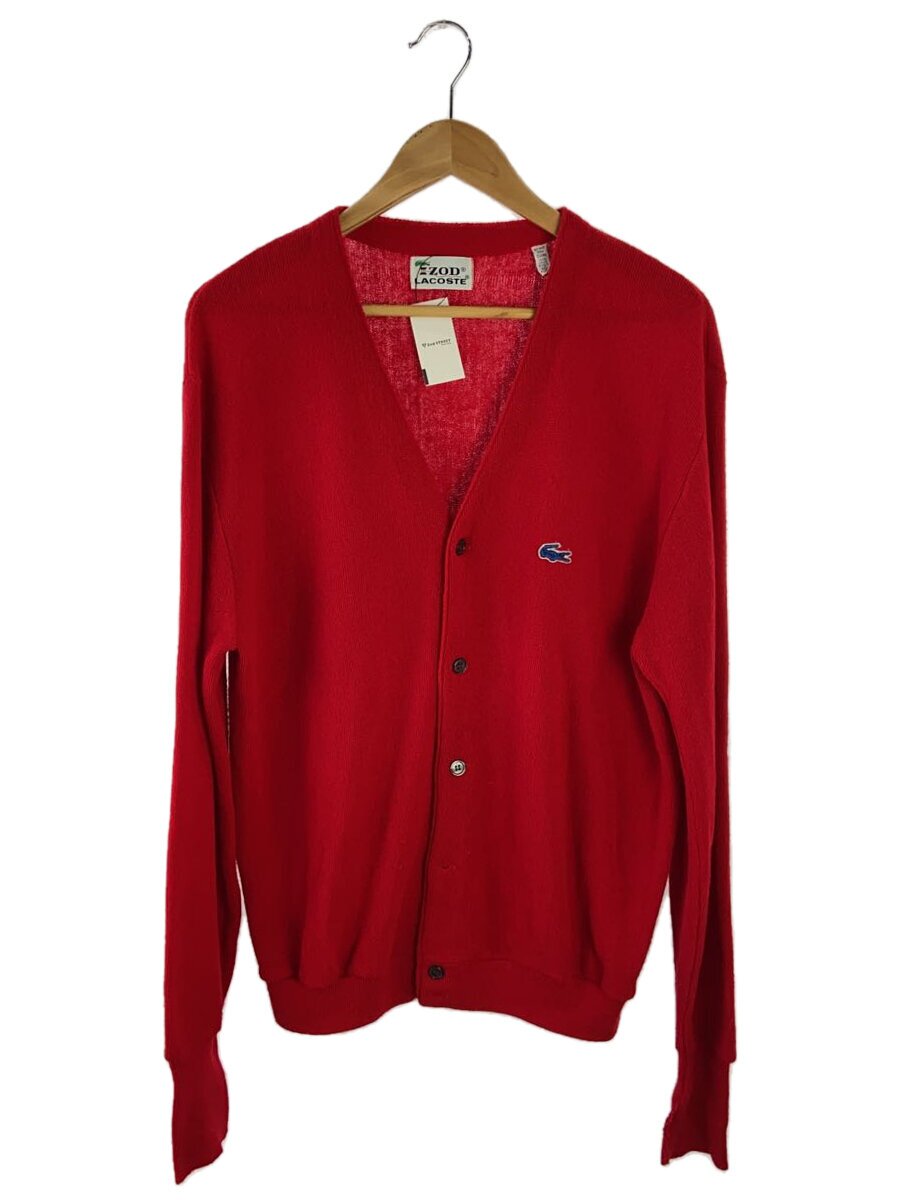 【中古】IZOD◆70s/アクリル繊維ジレー(薄っぺら)/XL/アクリル繊維/RED【メンズウェア】