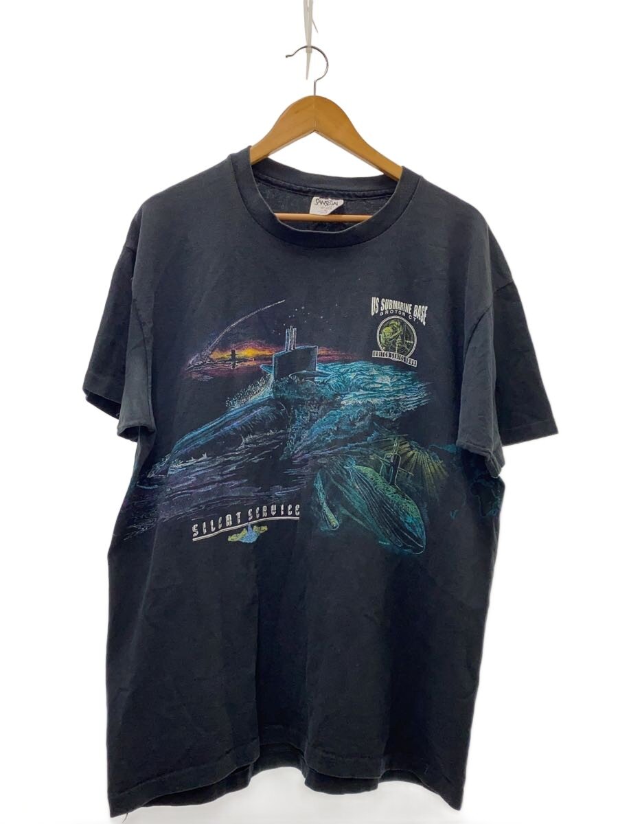 【中古】90s/プルオーバー/XL/綿織物/BLK/刷り上げる/両面刷り上げる/好ましい刷り上げる【メンズウェア】