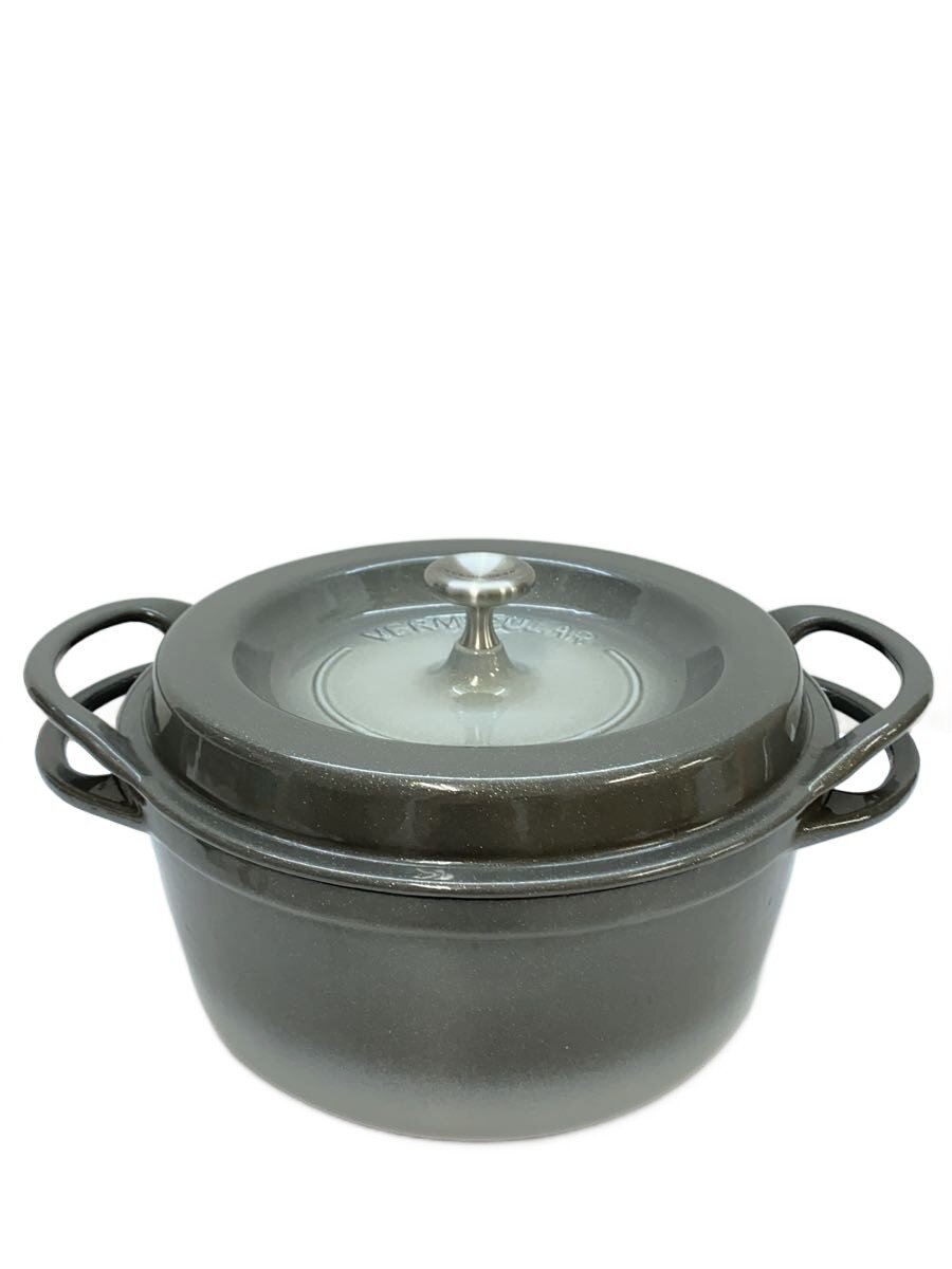【中古】BALMUDA◆オーブンポットラウンド/鍋/大きさ:22珊/GRY//【勝手もと装置】