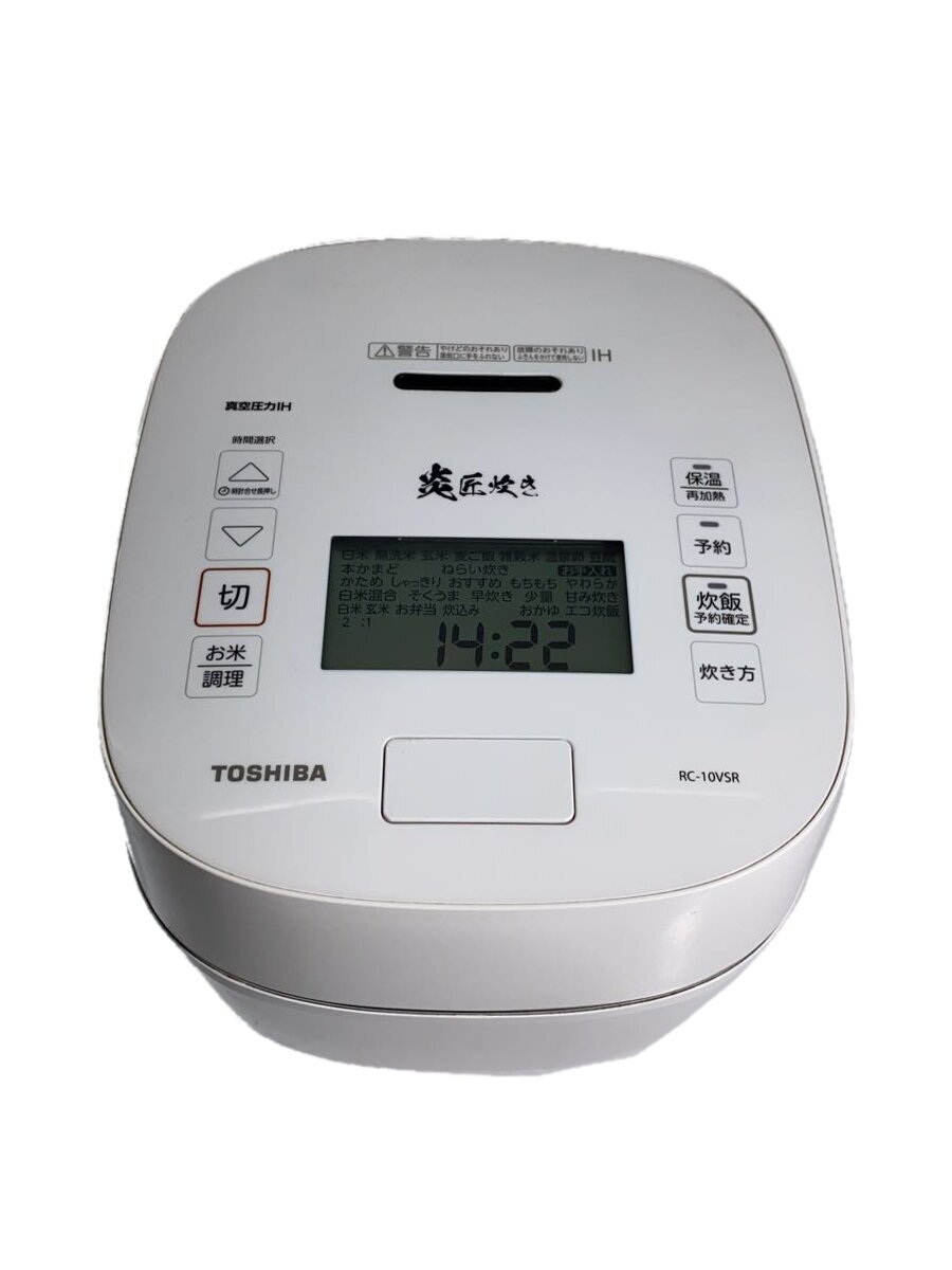 【中古】TOSHIBA◆炊飯器 RC-10VSR(W)【家電・ビジュアル・オーディオ】