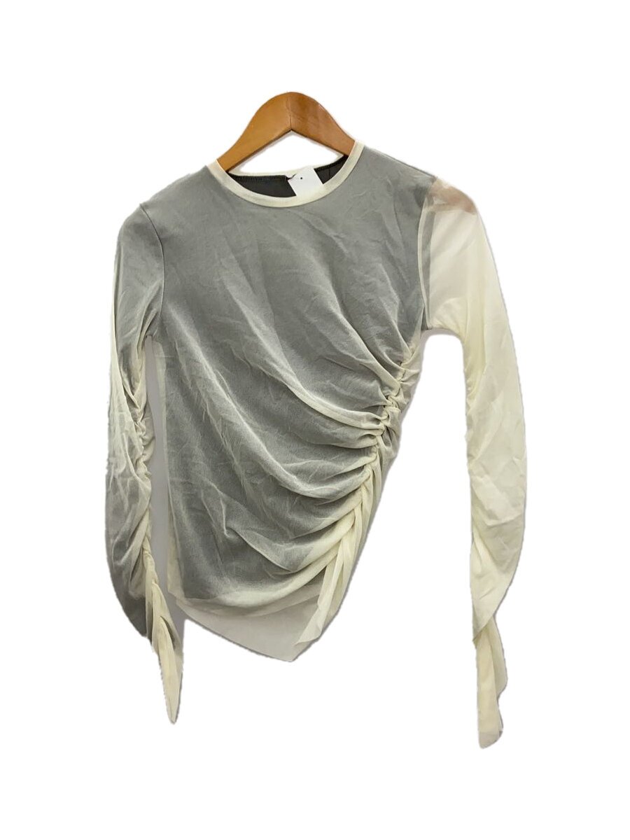 【中古】IRENE◆Tulle Shirring Tee /シアー/メッシュ/シャー繋がり/カットソー/ロンt/36//25s82001【レディース御召しもの】