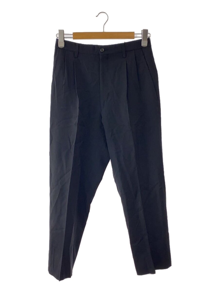 【中古】yohji yamamoto POUR HOMME◆アーカイブ/ウールギャバ/虫食い有/スラックスズボン下/S/羊毛/BLK【メンズウェア】