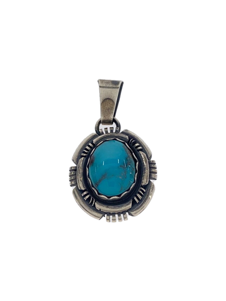 【中古】NAVAJO◆Fred Peters/フレッドピータース/青緑色/消し印細工物/シャンデリヤとっ始め/SILVER//【服飾雑貨他】