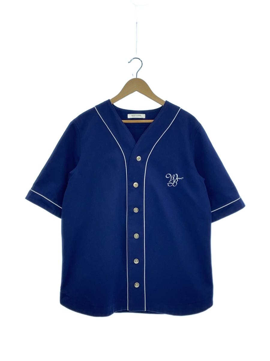 【中古】WALES BONNER◆Freestyle Shirt/ベースボールシャツ/半袖シャツ/46/コットン/NVY【メンズウェア】|2nd STREET 店