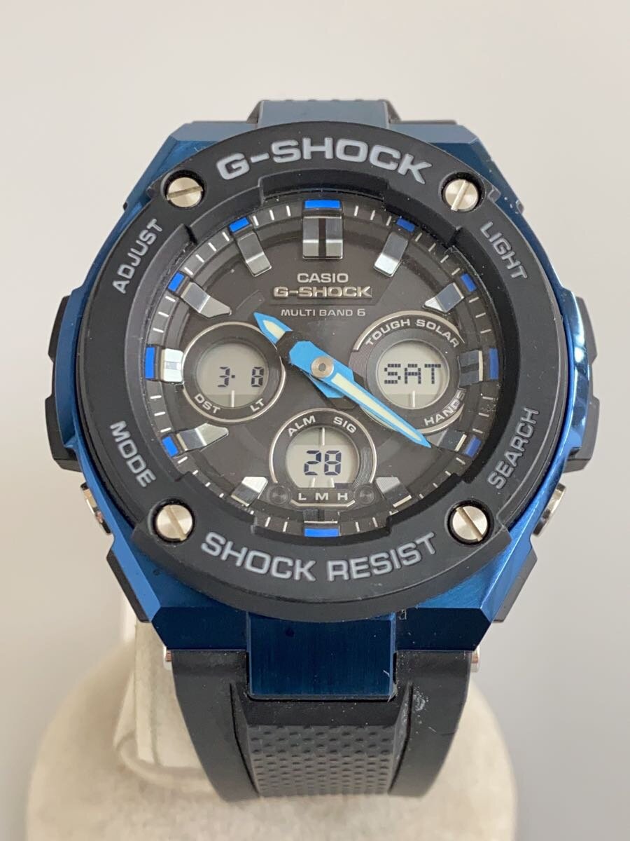 【中古】CASIO◆ソーラーウオッチ・G-SHOCK/デジアナ/BLK/BLK【服飾雑貨他】