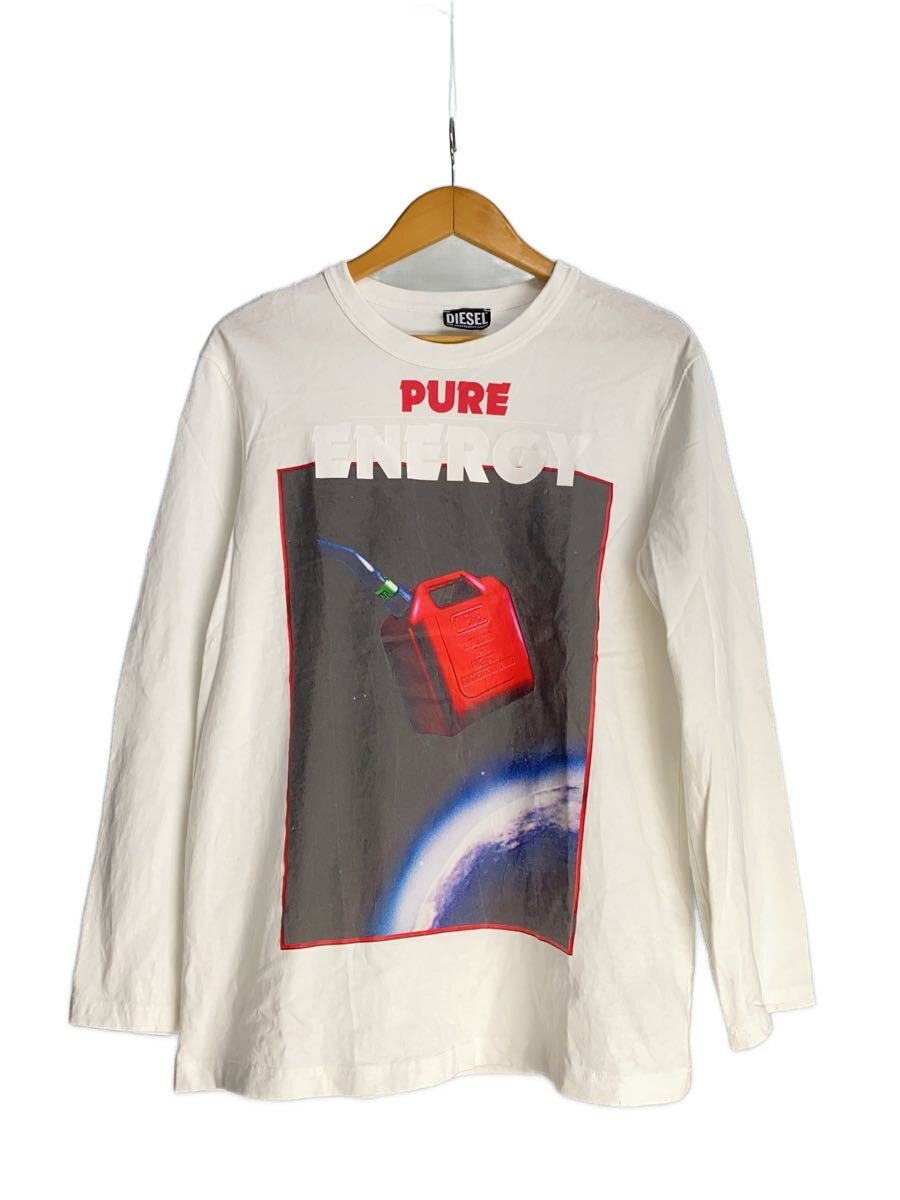 【中古】DIESEL◆長袖プルオーバー/--/綿織物/WHT【メンズウェア】