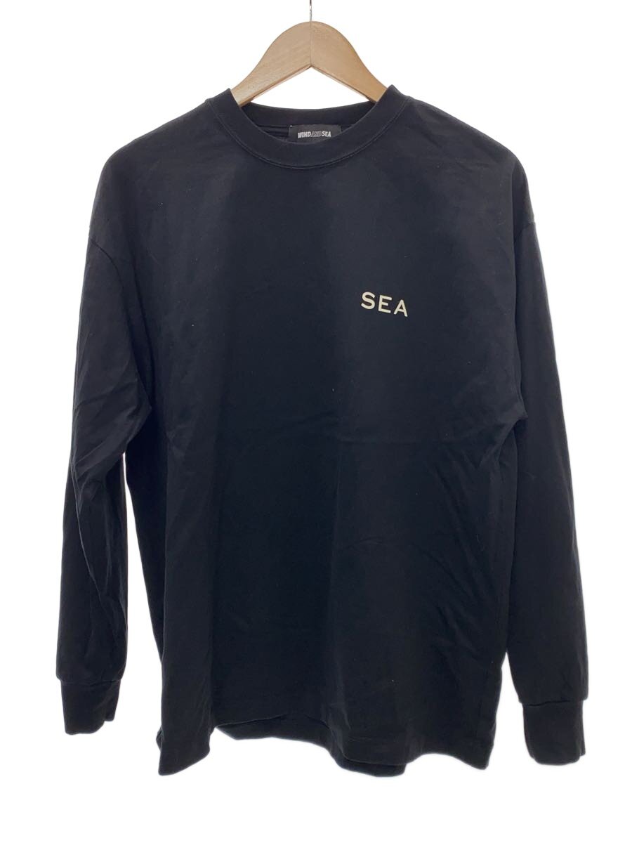 【中古】WIND AND SEA◆長袖プルオーバー/M/綿織物/BLK【メンズウェア】