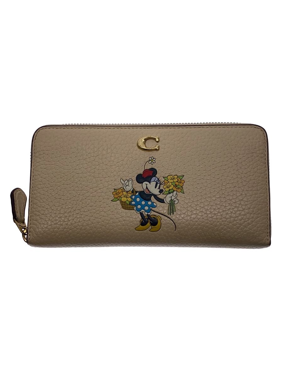 【中古】COACH◆長金入れ/なめし革/BEG/刷り上げる/レディース//【服飾雑貨他】
