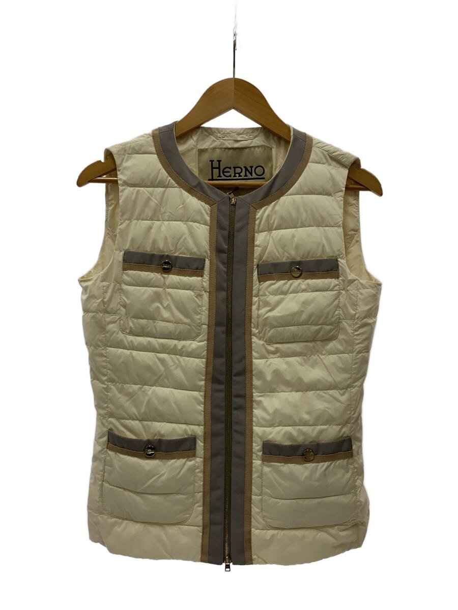 【中古】HERNO◆ダウンベスト/42/ポリエステル/CRM【レディースウェア】|2nd STREET 店