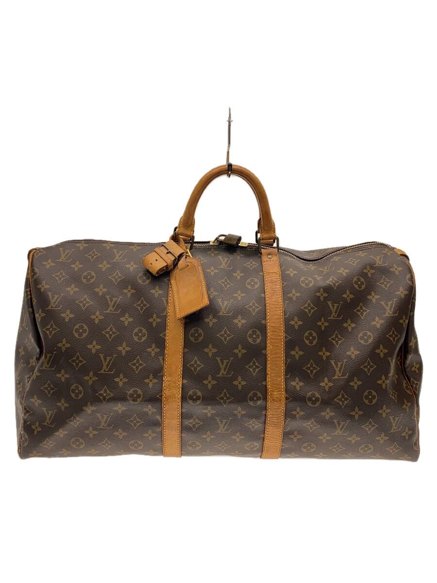 【中古】LOUIS VUITTON◆キーポル55_モノグラム・帆布_BRW/PVC/BRW【御徒面子】