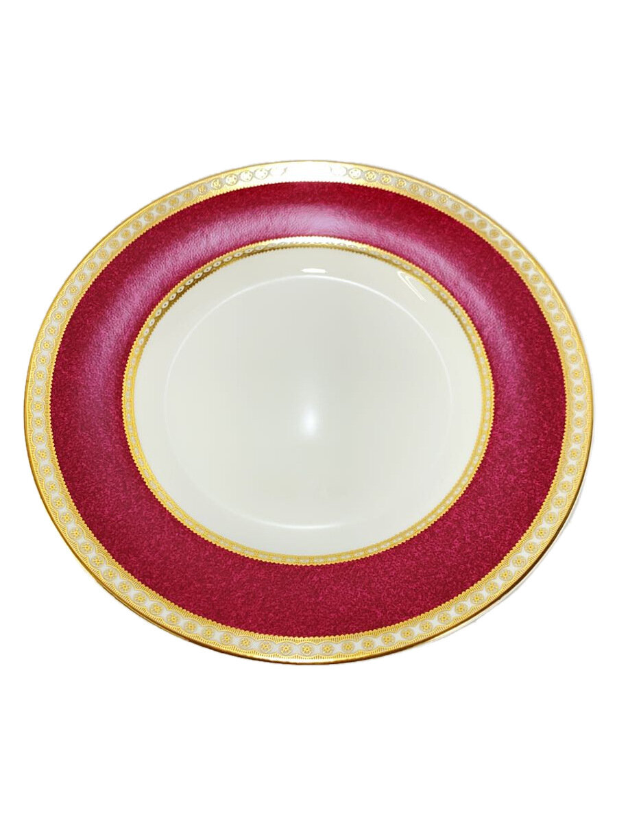 【中古】WEDGWOOD◆ULANDER POWDER RUBY/プレート/箱なし//【キッチン用品】
