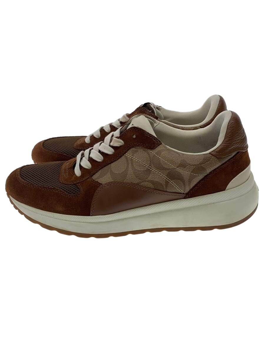 【中古】COACH◆ローカットスニーカー/26.5糎/BRW/スウェード/名書き/FG3511【シューズ】