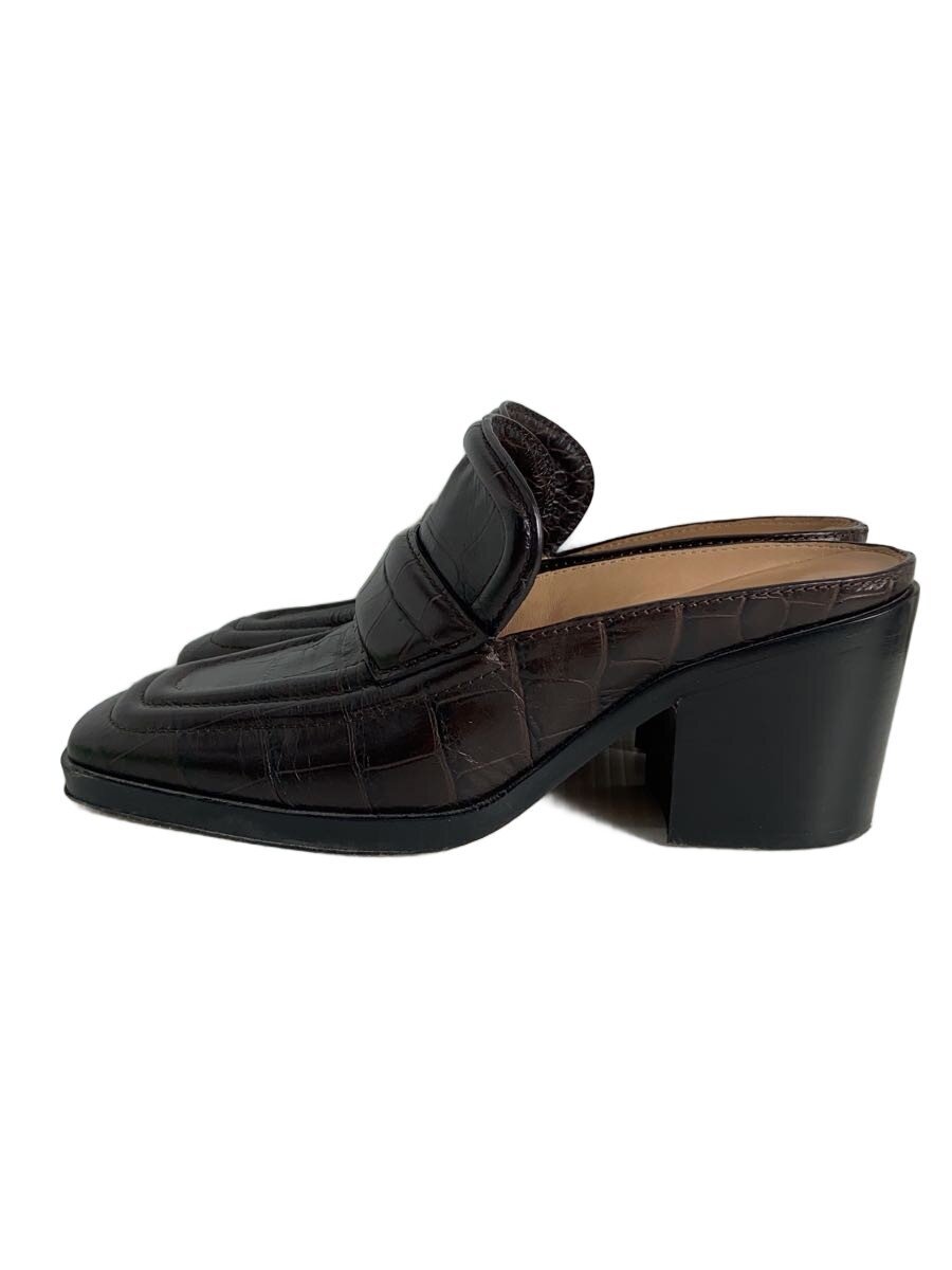 【中古】BOTTEGA VENETA◆サンダル/36/ブラウン/ミュール/ALLIGATOR PRINT FONDANT【シューズ】|2nd STREET 店