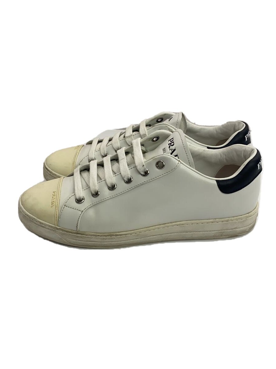 【中古】PRADA◆ローカットスニーカー/38/WHT/1e059m【シューズ】
