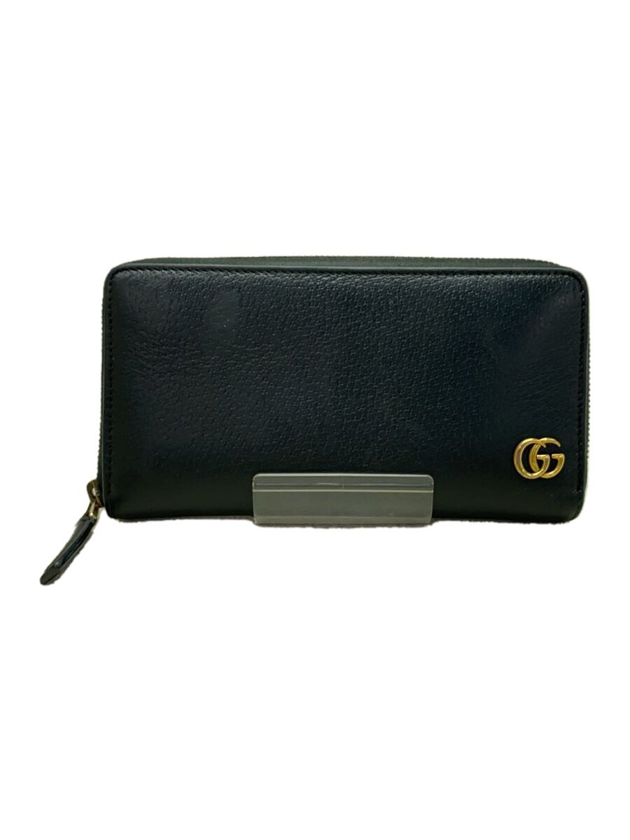 【中古】GUCCI◆長財布_GGマーモント/レザー/BLK/メンズ//【服飾雑貨他】｜2ｎｄ STREET 店