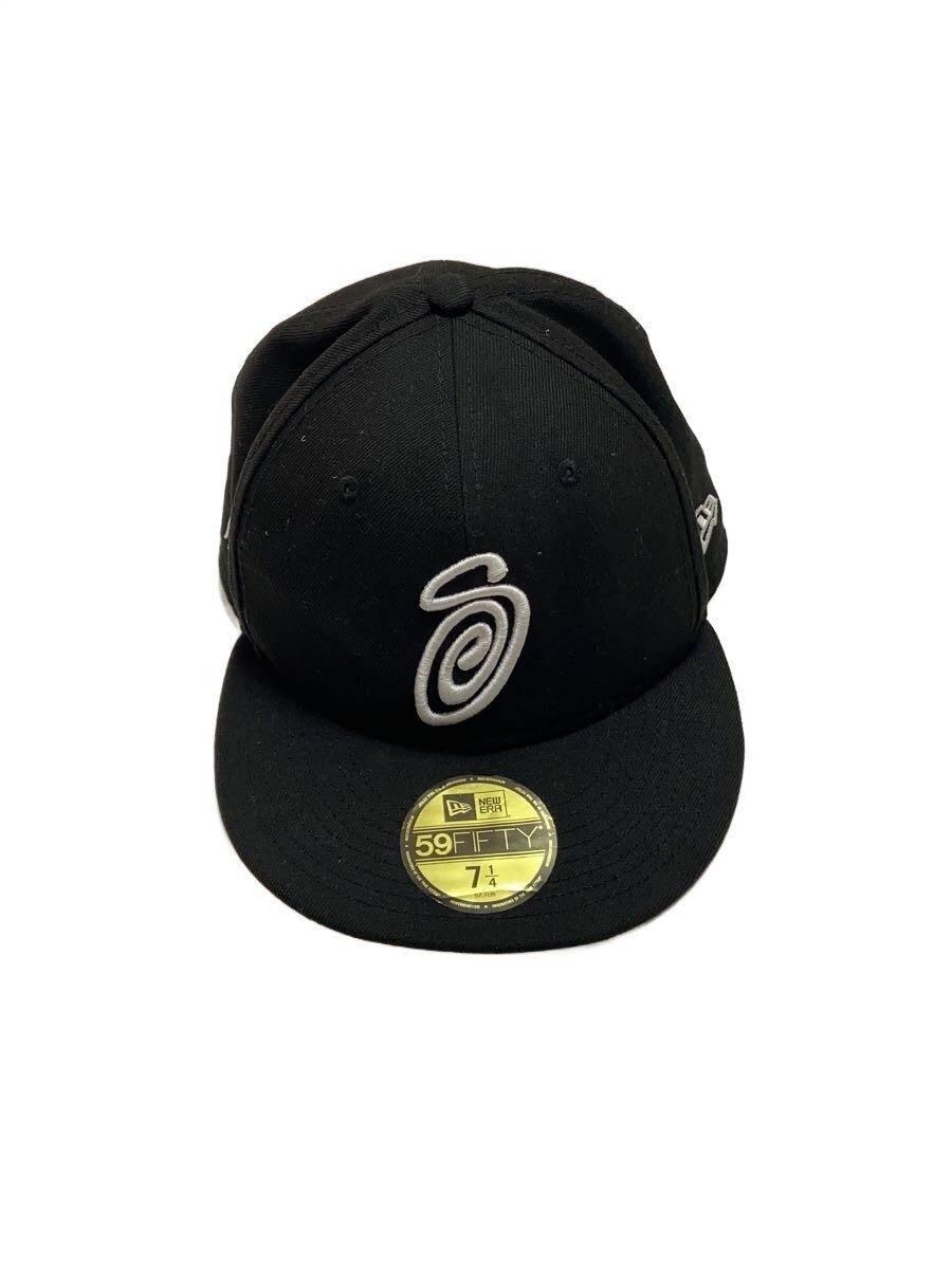 【中古】NEW ERA◆鳥打ち帽/7 1/4/ポリエステル/BLK/メンズ【服飾雑貨他】