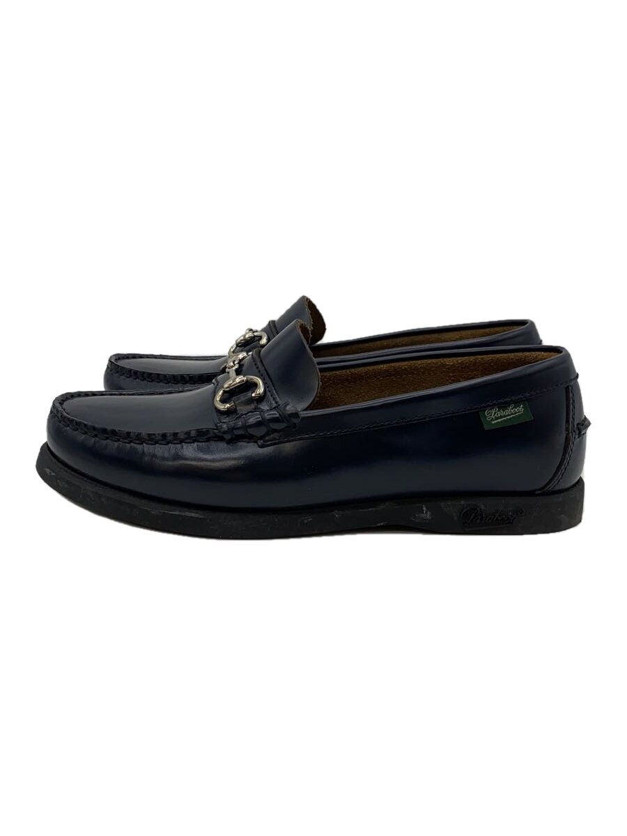【中古】Paraboot◆置き目毛皮/--/NVY/なめし革/ビットローファー//【シューズ】