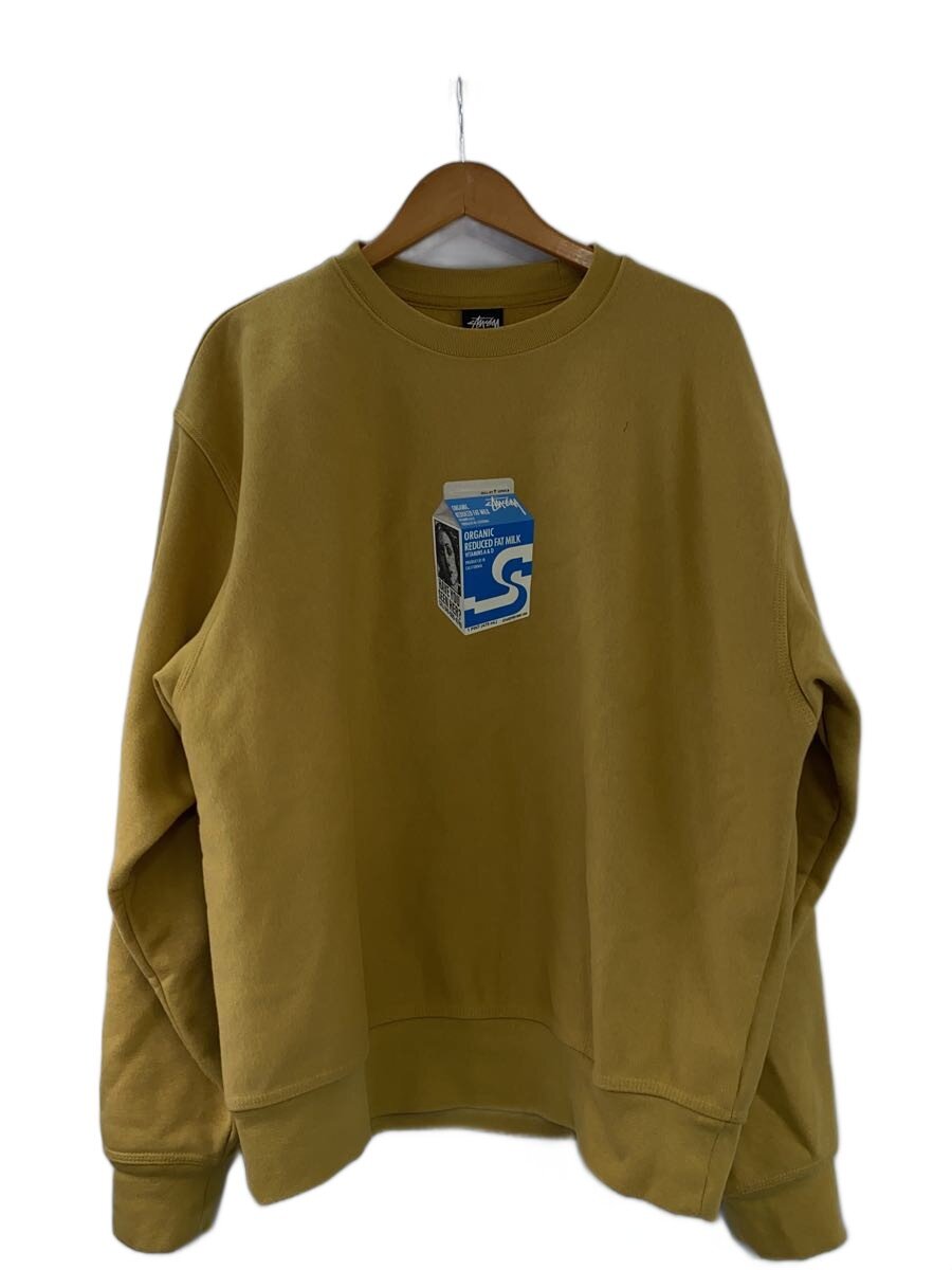 【中古】STUSSY◆24AW/Milk Crew/汗水/XL/綿織物/黄色//【メンズウェア】