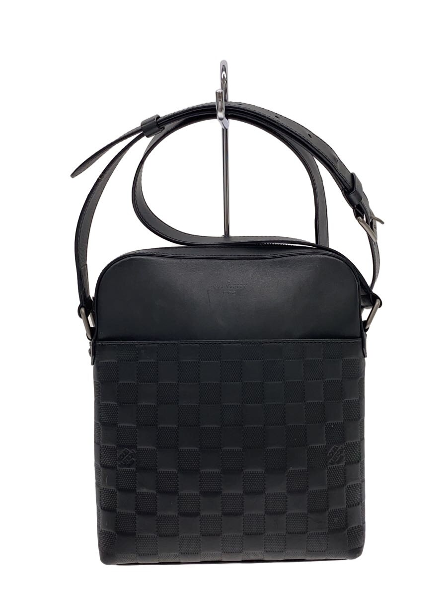 【中古】LOUIS VUITTON◆ポシェット・ディストリクト_ダミエ・アンフィニ/PVC/BLK/N23355/FO3197//【御徒面子】
