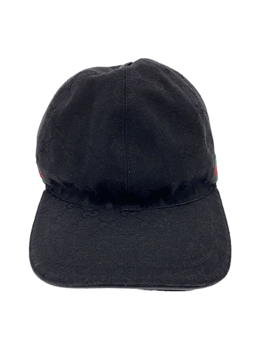 【中古】GUCCI◆一風変わったGG帆布野球旗がしら/200035 KQWBG/黒いこと【服飾雑貨他】