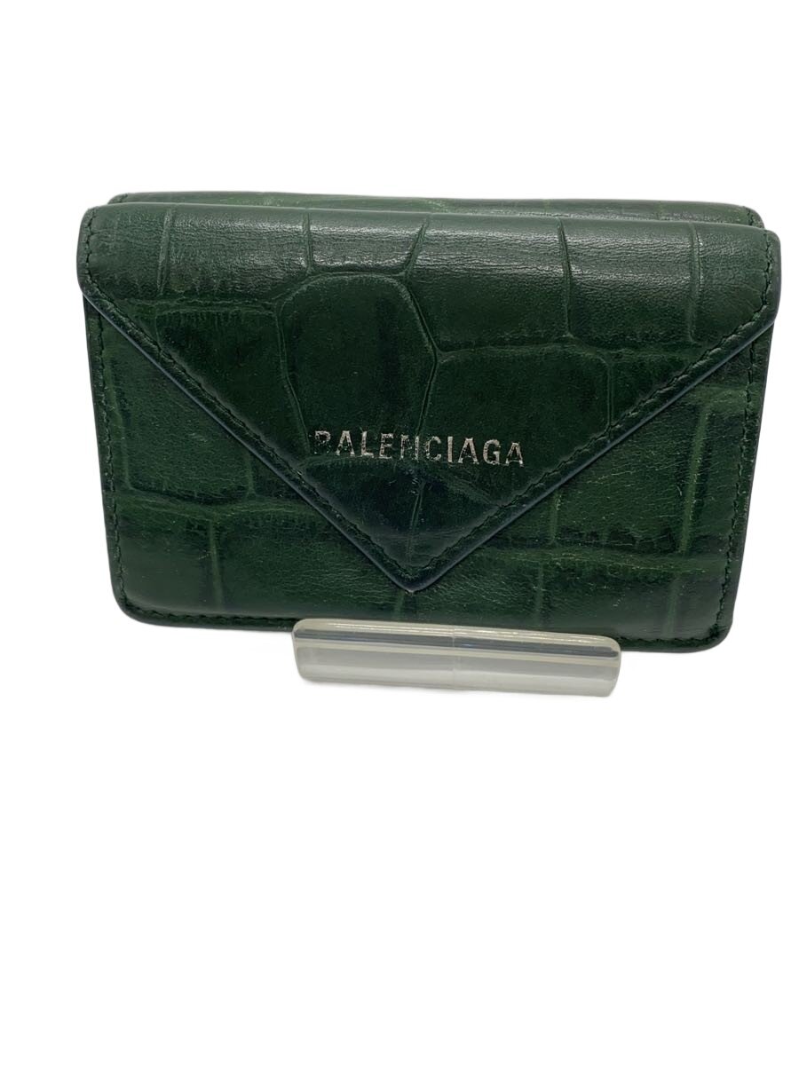 【中古】BALENCIAGA◆3つ折り財布/レザー/GRN/無地/メンズ【服飾雑貨他】｜2ｎｄ STREET 店