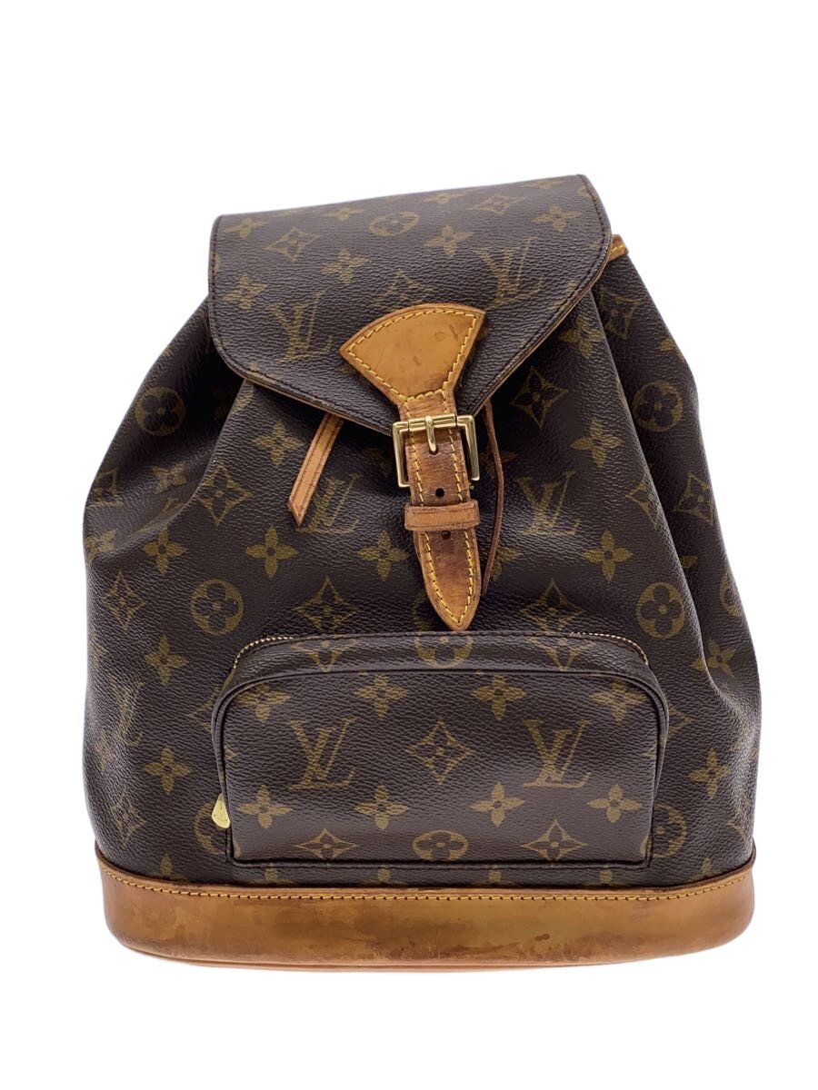 【中古】LOUIS VUITTON◆モン掏摸MM_モノグラム・帆布/PVC/BRW【御徒面子】
