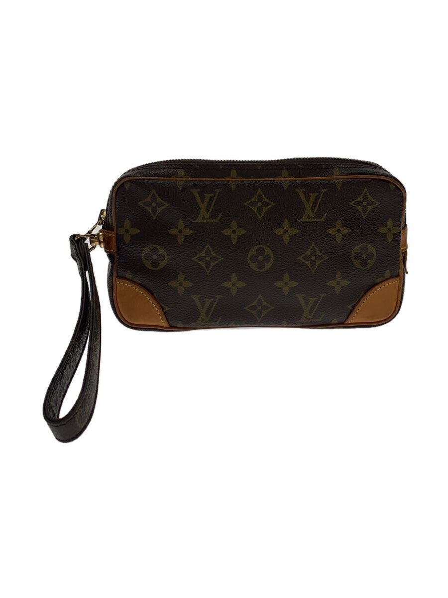 【中古】LOUIS VUITTON◆マルリー・ドラゴンヌGM_モノグラム・帆布_BRW/PVC/BRW【御徒面子】