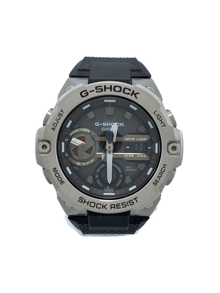 【中古】CASIO◆ソーラーウォッチ_G-SHOCK/アナログ/--/BLK/BLK//【服飾雑貨他】