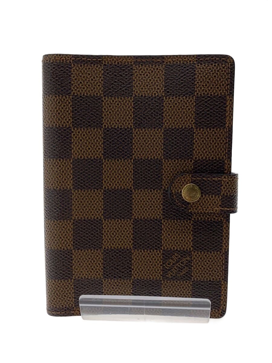 【中古】LOUIS VUITTON◆協議事項PM_ダミエ・エベヌ/--/BRW/レディース/万覚え帳取りまかなう/6穴式【服飾雑貨他】
