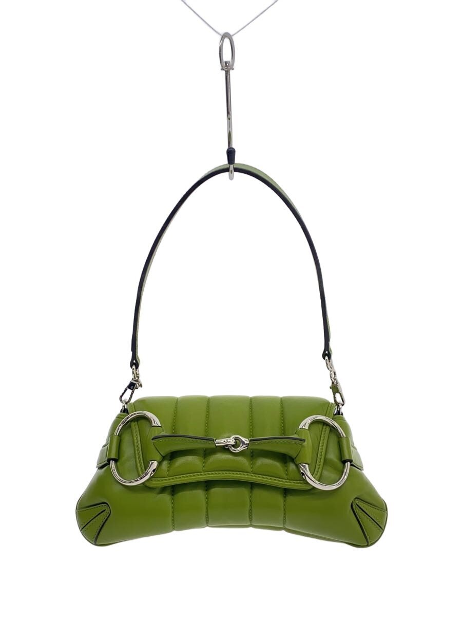 【中古】GUCCI◆ショルダーバッグ/PVC/GRN/764339【御徒面子】