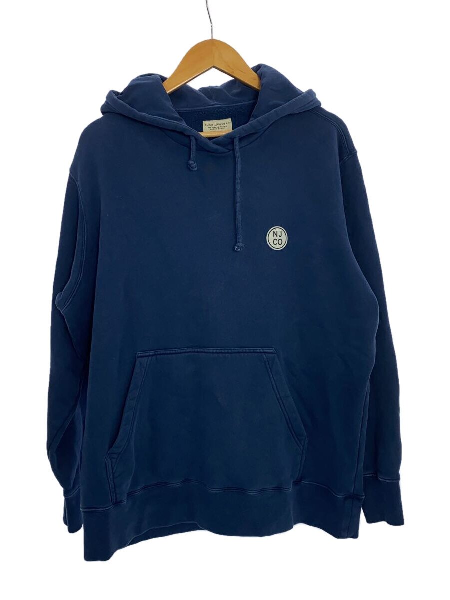 【中古】NUDIE JEANS◆Marcus NJCO/パーカー/L/綿織物/BLU/無地【メンズウェア】