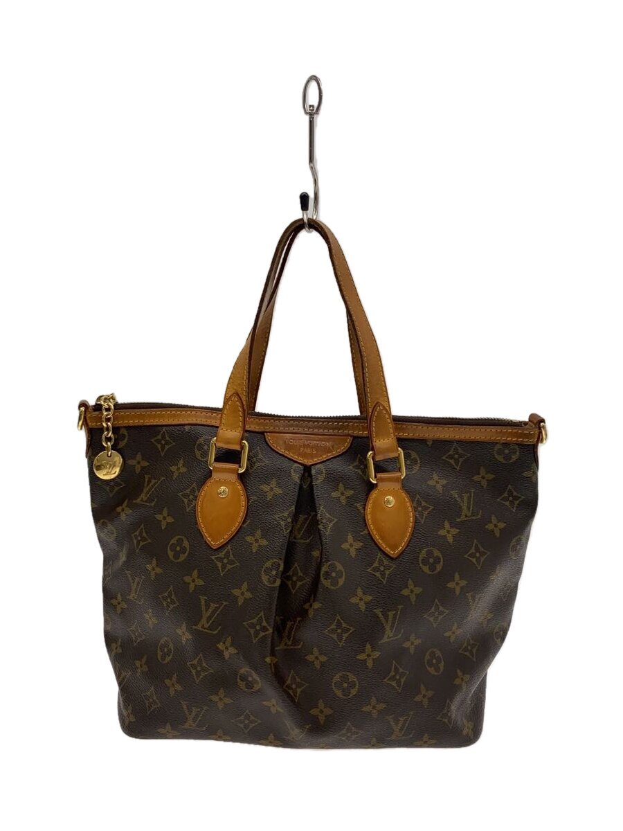 【中古】LOUIS VUITTON◆パレルモPM_モノグラム・帆布_BRW/PVC/BRW【御徒面子】