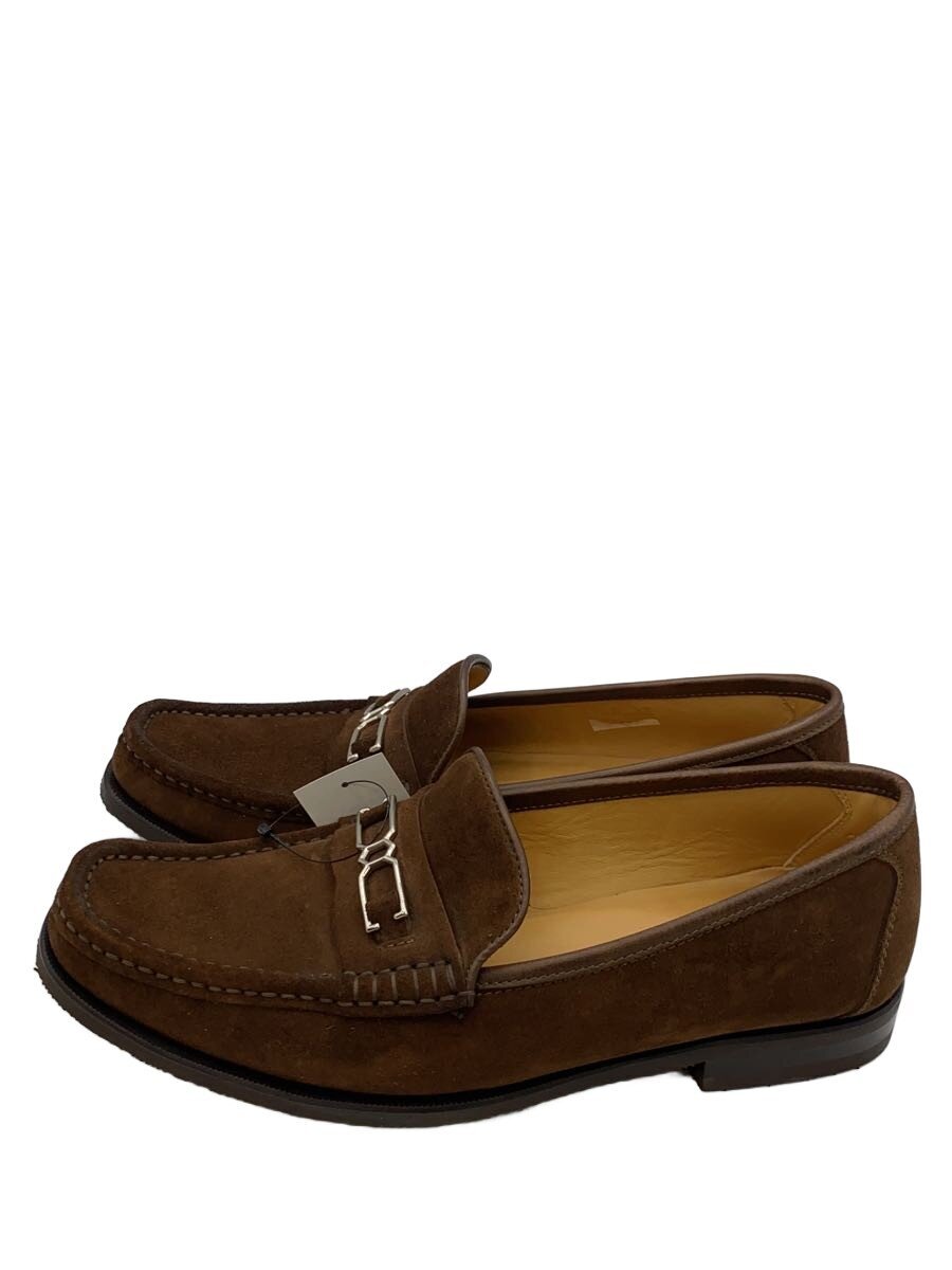 【中古】JOHN LOBB◆置き目毛皮/UK8/赤銅色/スウェード/3303931204【シューズ】