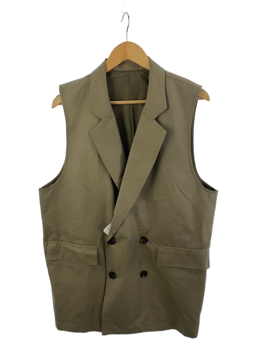 【中古】stein◆22SS/OVERSIZED NO SLEEVE JACKET/より良い/S/綿織物/BEG/ST.342-2【メンズウェア】