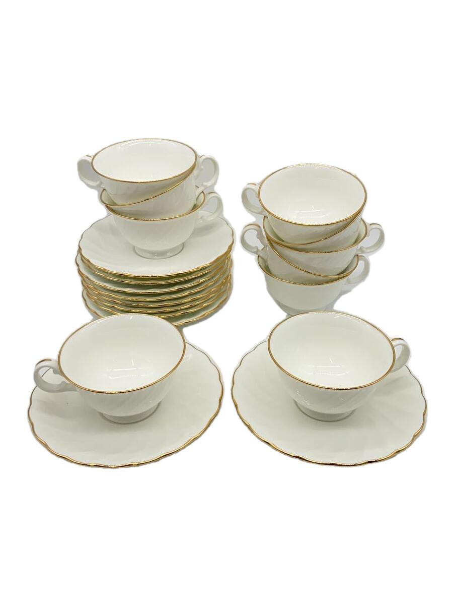 【中古】Noritake◆カップ&ソーサー/10点セット/WHT【キッチン用品】