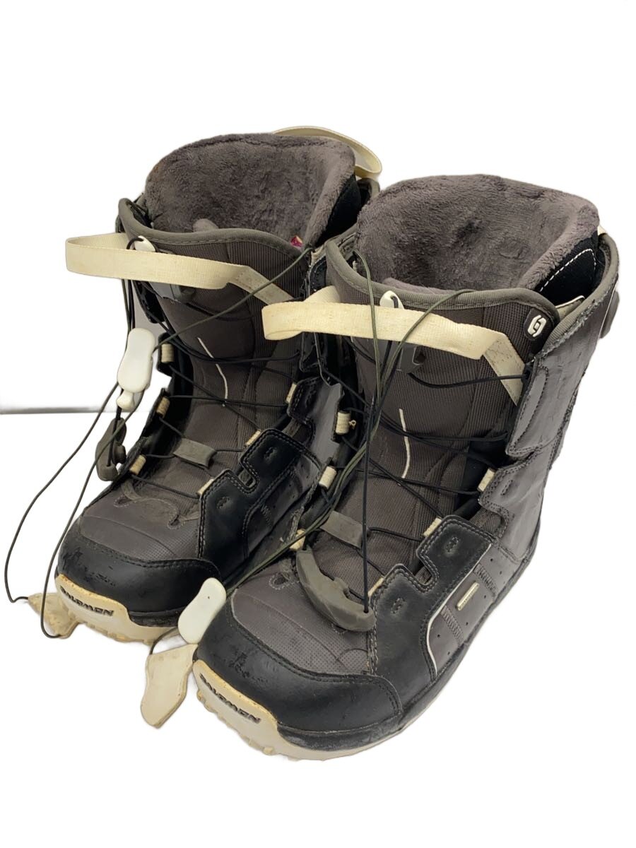 【中古】salomon◆スノーボードブーツ/25.5糎/クイックレーシング/GRY/439875【運動競技】