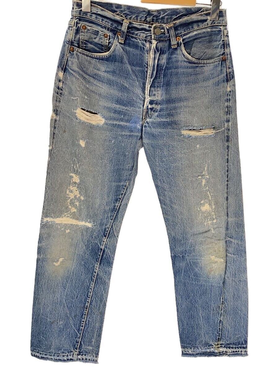 【中古】Levi’s◆下つ方/ジーンズ/IDG/501XX/50S/不首尾一貫したV/カンヌキナシ/オフセット/つつみ隠しリベット【メンズウェア】