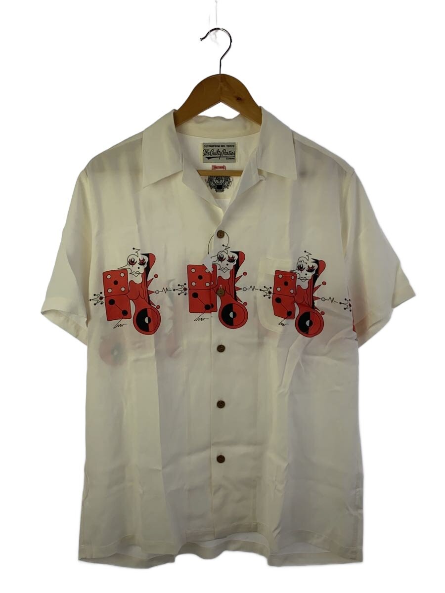 【中古】WACKO MARIA◆半袖シャツ/M/レーヨン/WHT/襟元黄ばみ有【メンズウェア】|2nd STREET 店