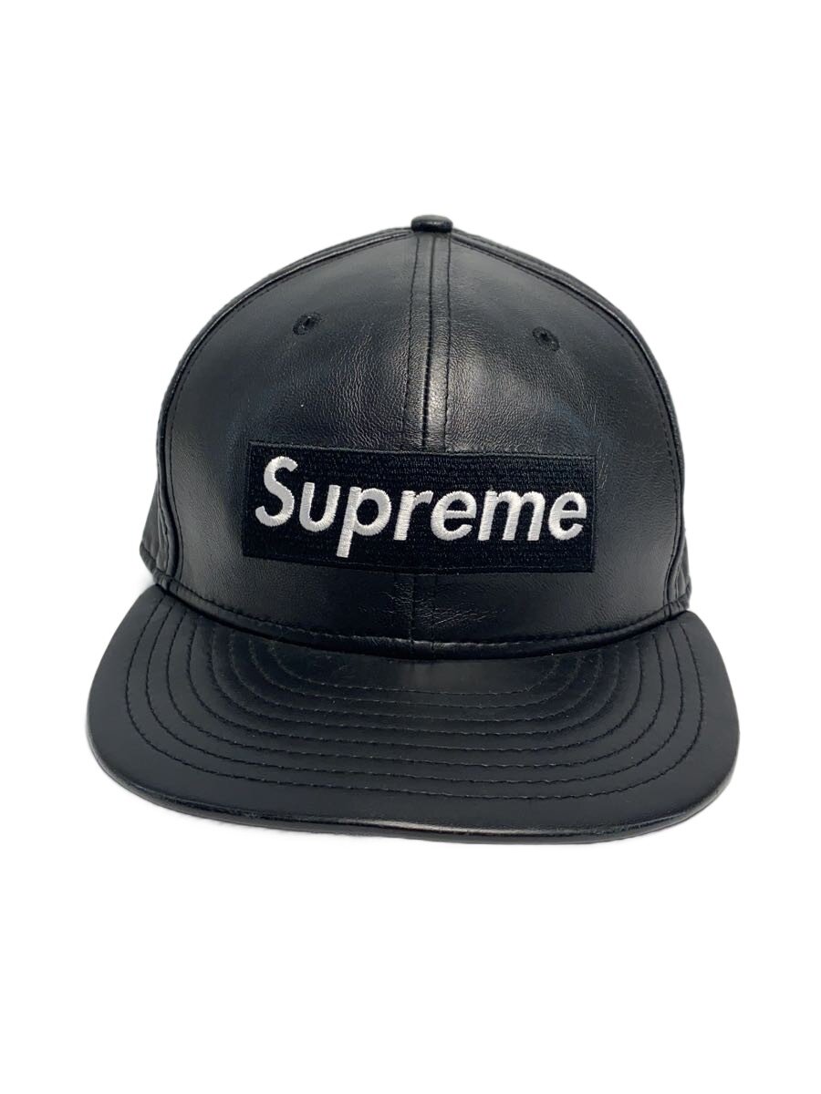 【中古】Supreme◆シュプリーム/旗がしら/7 1/8/なめし革/黒いこと/無地/メンズ//【服飾雑貨他】