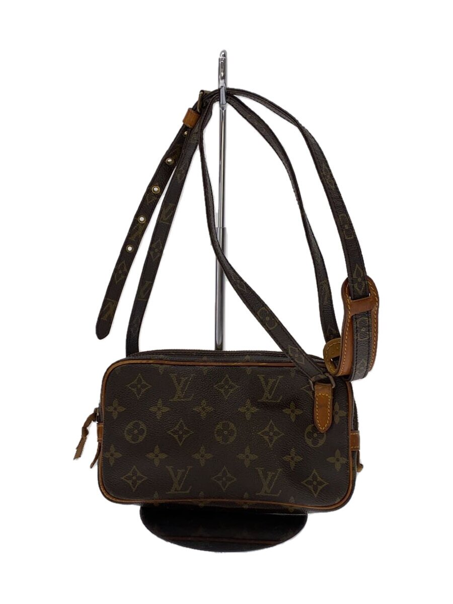 【中古】LOUIS VUITTON◆ポシェット・マルリー・バンドリエール_モノグラム・帆布/PVC/BRW//【御徒面子】
