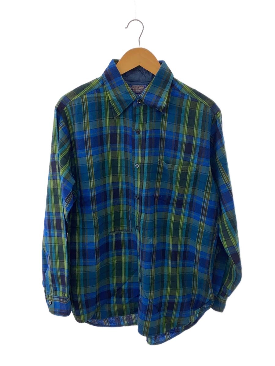 【中古】PENDLETON◆60s/長袖プルオーバー/L/--/BLU【メンズウェア】