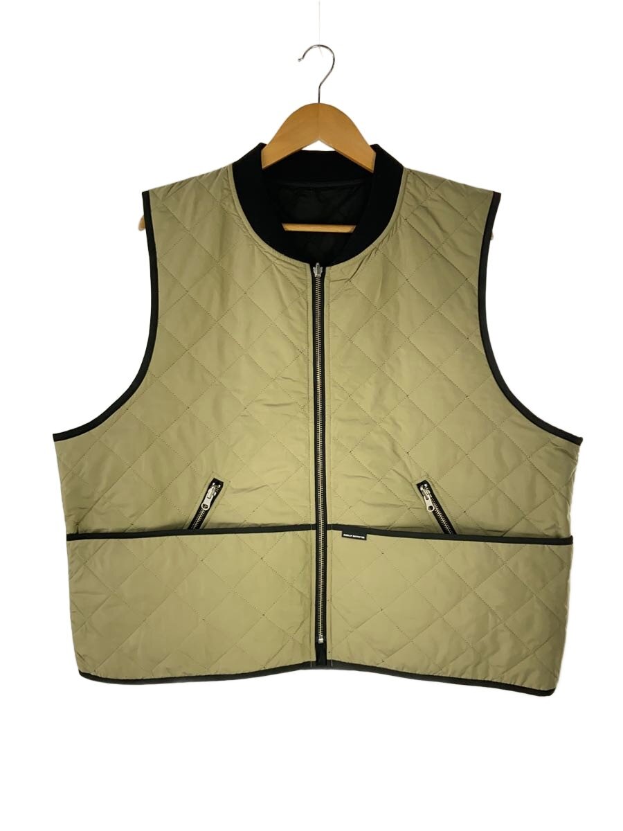 【中古】BURLAP OUTFITTER◆QUILTED VEST/より良い/FREE/ポリエステル/KHK//【メンズウェア】