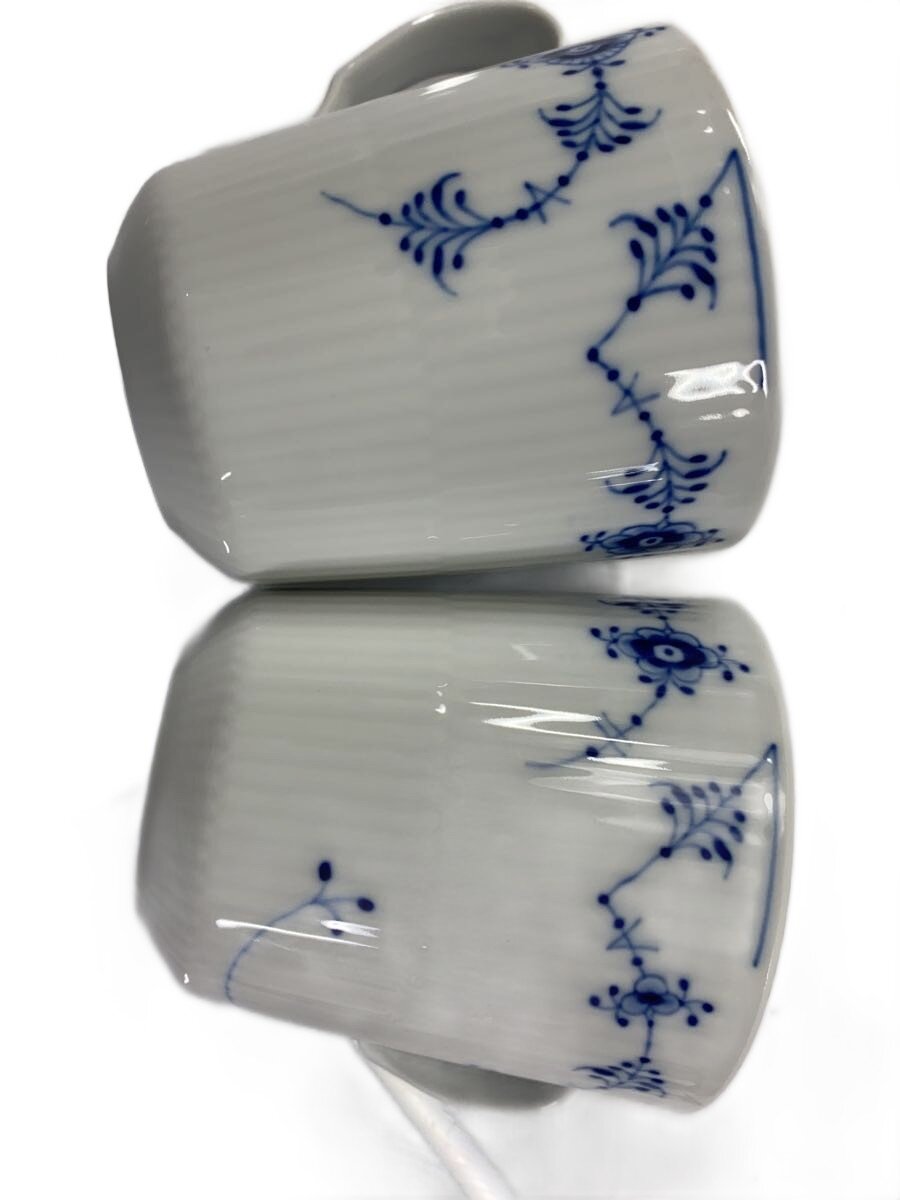 【中古】ROYAL COPENHAGEN◆洋食器余分の物/2点仕掛ける/WHT/青色コペンハーゲン/マグペア【御厨子所備品】