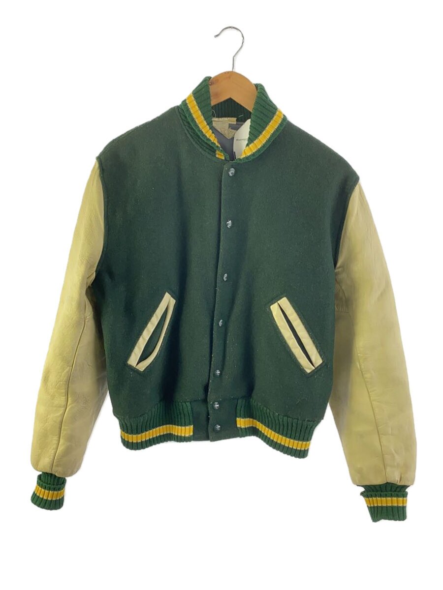 【中古】80s/ALBION AWARD JACKET/スタジャン/袖レザー/ウール/GRN【メンズウェア】｜2ｎｄ STREET 店 8,862円