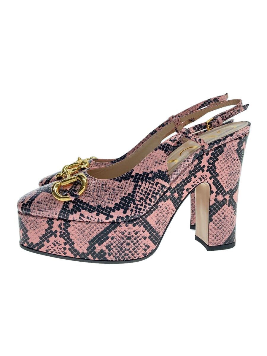 【中古】GUCCI◆パンプス/37.5/PNK//【シューズ】