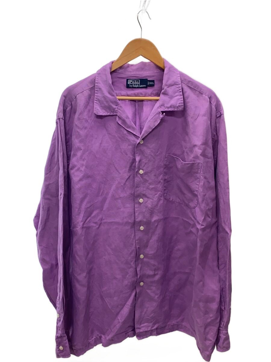 【中古】POLO RALPH LAUREN◆長袖プルオーバー/XXL/リネン/PUP/無地/絹地混/SILK39【メンズウェア】