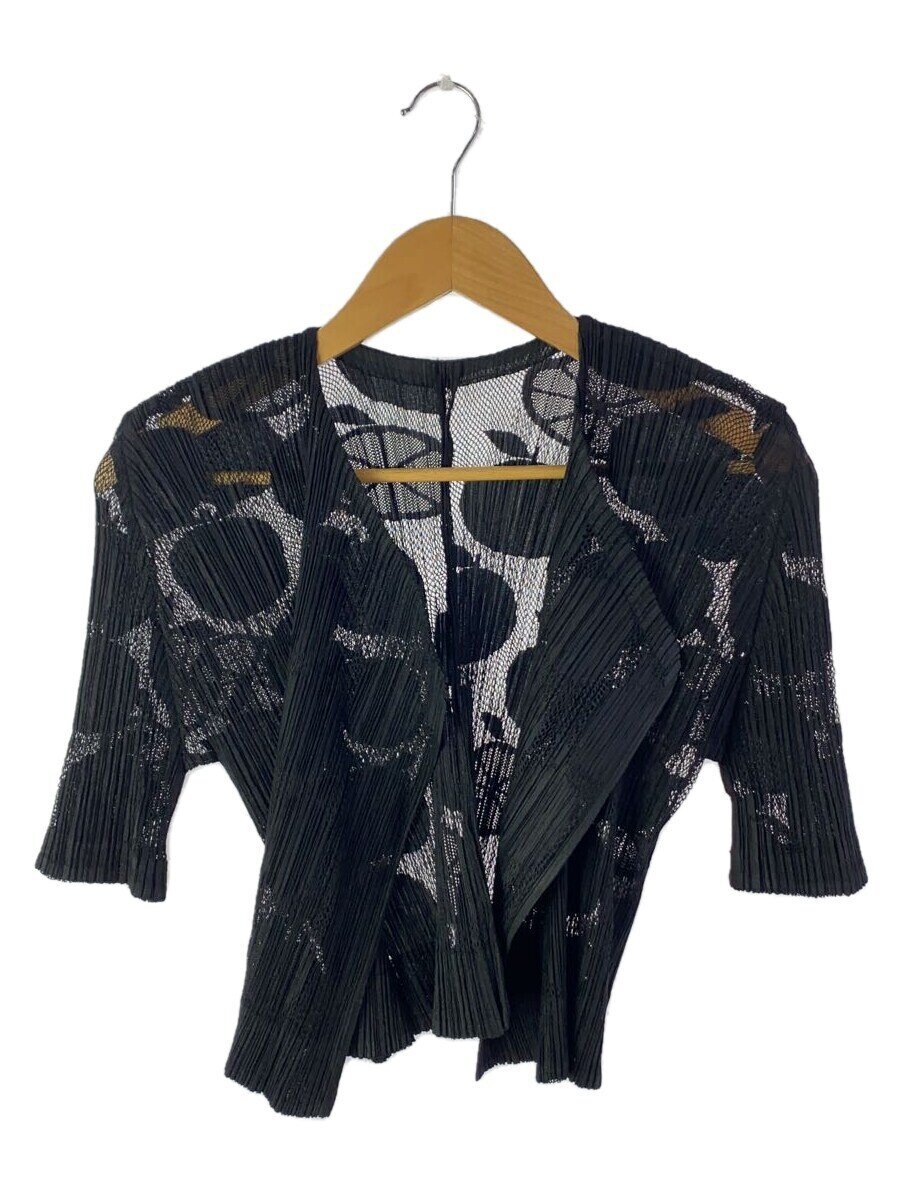 【中古】PLEATS PLEASE ISSEY MIYAKE◆プリーツカーディガン/3/ポリエステル/BLK/PP83-J0573【レディースウェア】｜2ｎｄ STREET 店