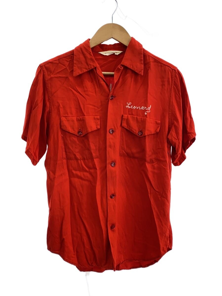 【中古】NAT NAST◆原油生産プルオーバー/14.5/人絹/RED/チェーン店刺しゅう/50s【メンズウェア】