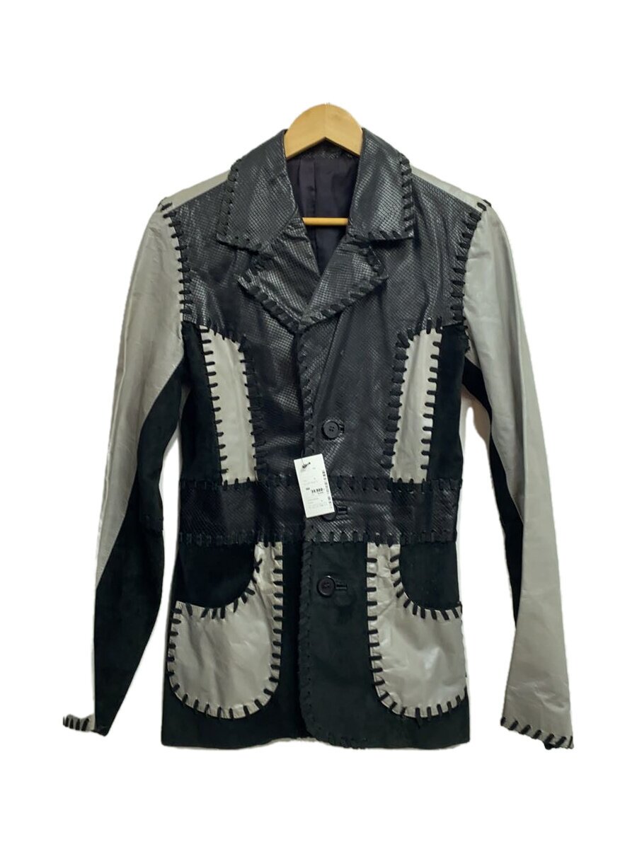 【中古】なめし革うつり変わり/パッチワーク/rich hippie？/EKS A.M.S/なめし革上衣/S/なめし革【メンズウェア】