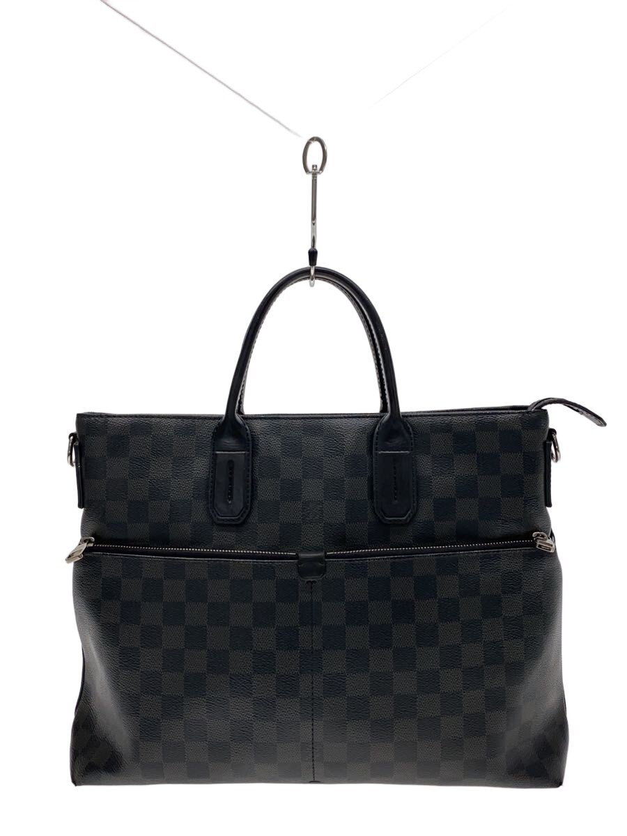 【中古】LOUIS VUITTON◆7DW_ダミエ・グラフィット/PVC/BLK【御徒面子】
